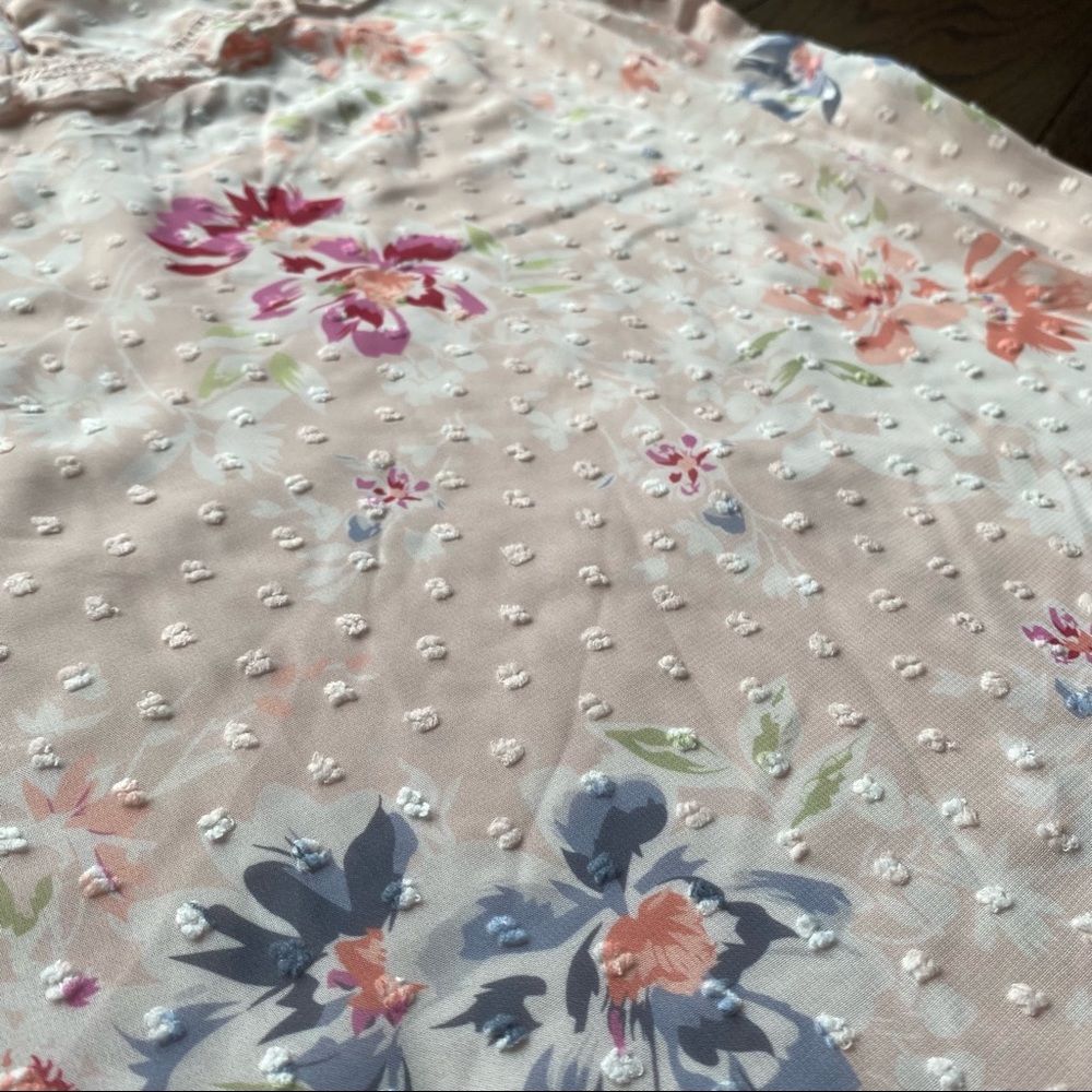 LC Lauren Conrad Pink Floral Ruffle Tank - Picture 5 of 8